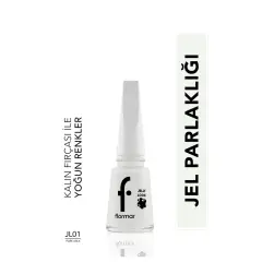 طلاء أظافر Flormar جل مظهر مكثف بصبغة عالية و جل بمظهر JL01 نقي حليبي