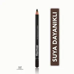 كحل عيون Flormar مقاوم للماء متين و مكثف بصبغة عالية مطفي عيون قلم 107 Copper بني