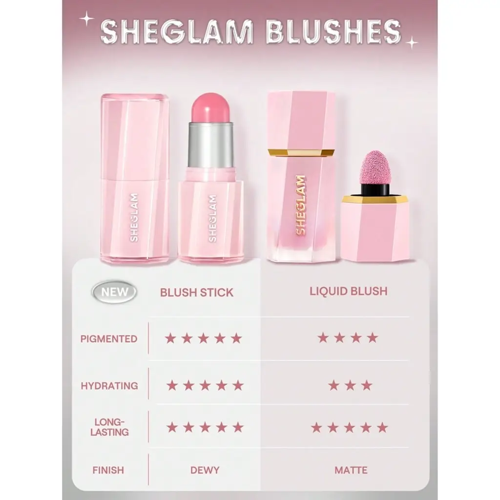 أحمر خدود Sheglam زبدي Bliss بشكل قلم 001 حب Cake