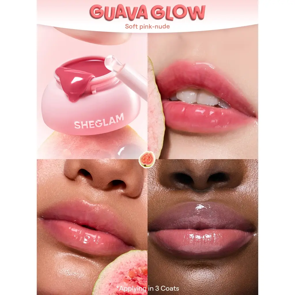 ملمع شفاه Sheglam Hydra جل شفاه Jam شفاه ملمع 106 Guava لامع