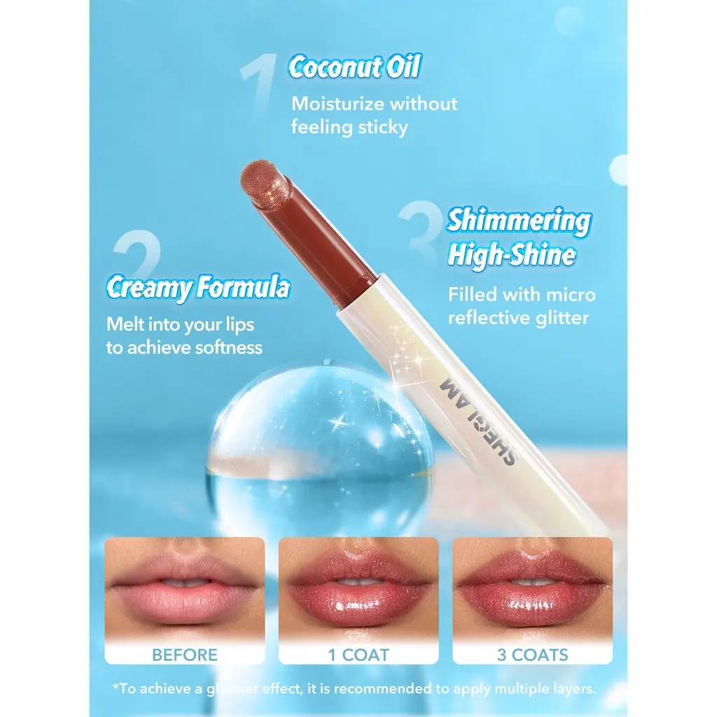 ملمع شفاه Sheglam Pout مثالي مكثف للامتلاء أحمر شفاه 114 وردي Flamingo