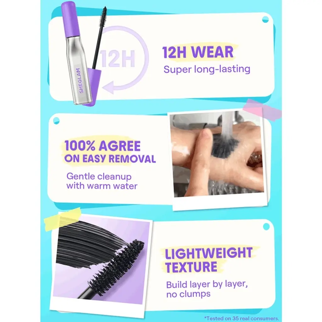 ماسكارا Sheglam Lashlighter ميغا Boost أسود
