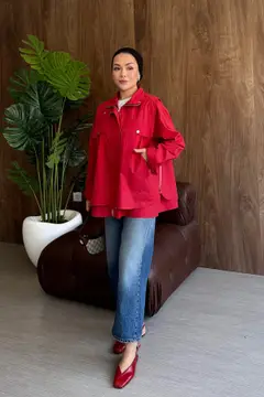 جاكيت يومي راقي - أحمر